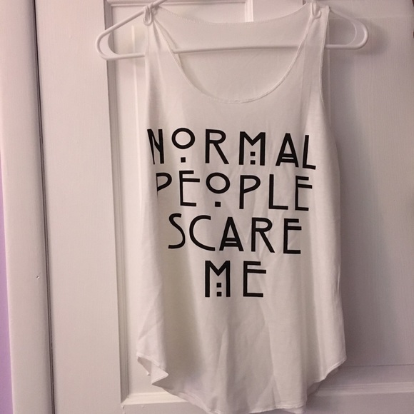 normal people scare me tank top - Picture 1 of 1